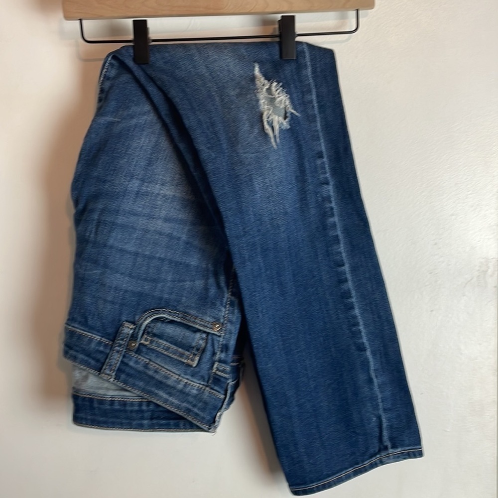Kut From the Kloth Medium Wash Slightly Distressd Skinny Jeans 6 / 28W 30L - Picture 7 of 10